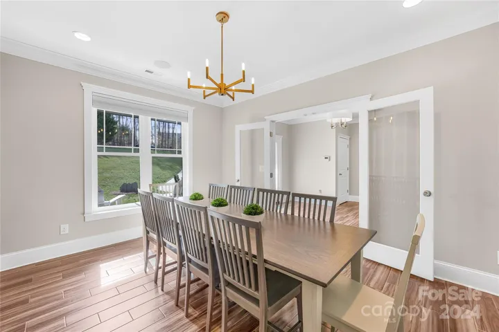 Dining area off entrance foyer