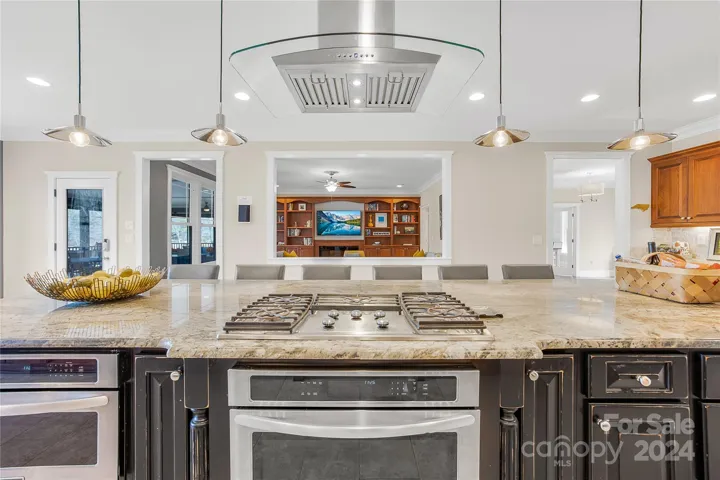 View of family room from kitchen