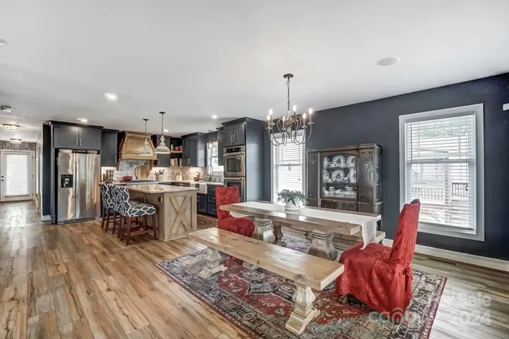 Dining area open floor plan