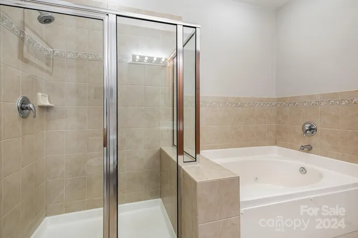 Shower with jetted tub