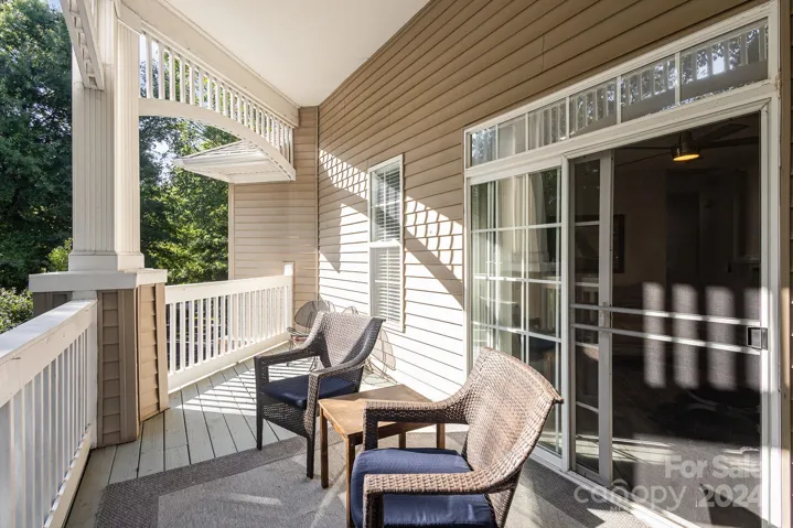 Large wrap around deck with sliders off of family room