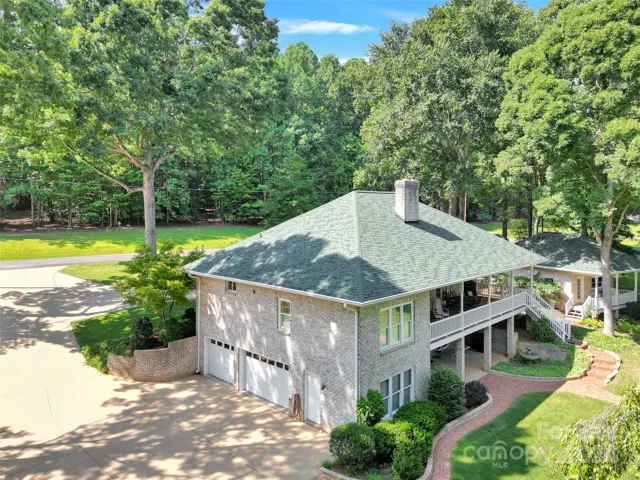 house and unattached garage