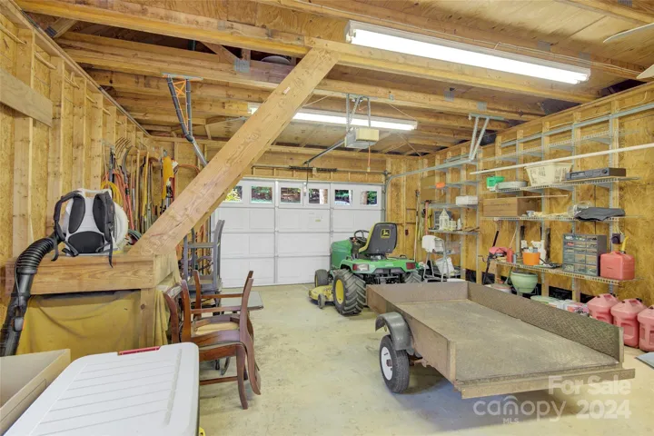 inside unattached garage, workshop