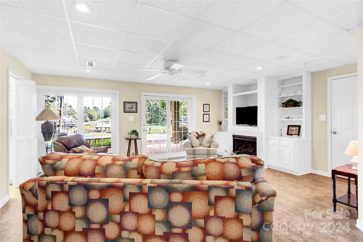 lower rec room with built ins