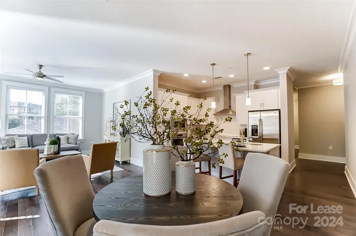 Dining open to Kitchen and Living
