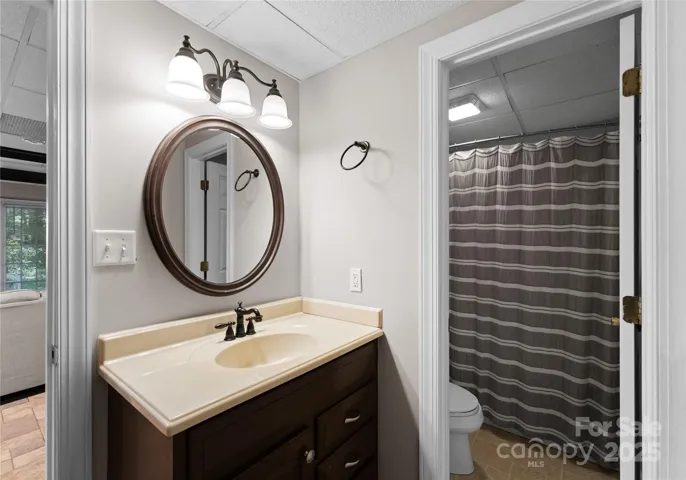 Basement level bath