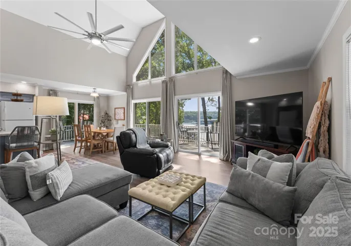 Amazing two level living area with lake views!