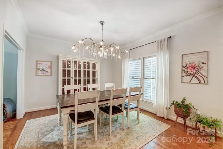 Dining room is perfect for elegant dinner parties or casual gatherings