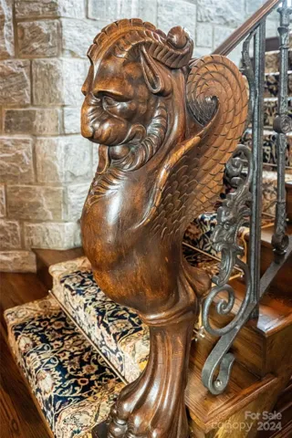 Carved Staircase newell post