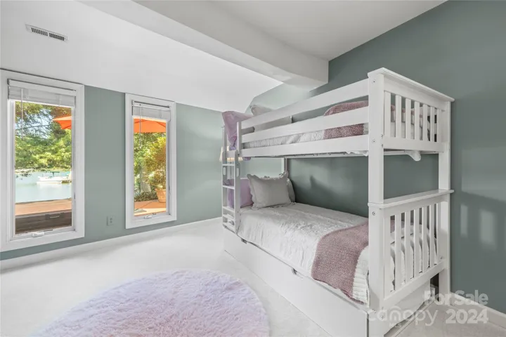 Bedroom 2 has stunning lake views