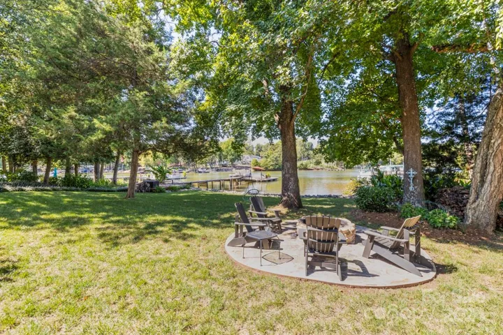 Knock off the chill of a Spring or Fall evening by the outdoor fire pit