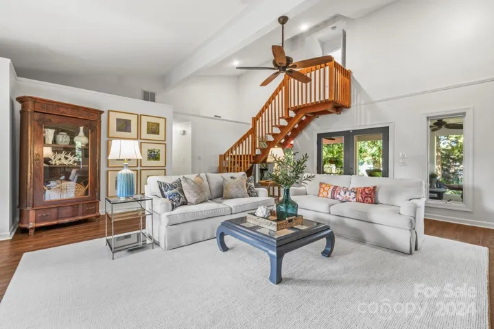 The generously sized Great Room features vaulted ceilings that promote an open, airy feel