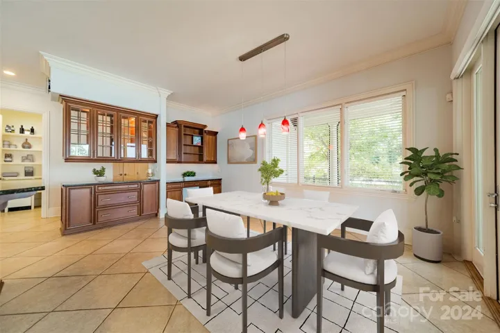 virtually staged breakfast area