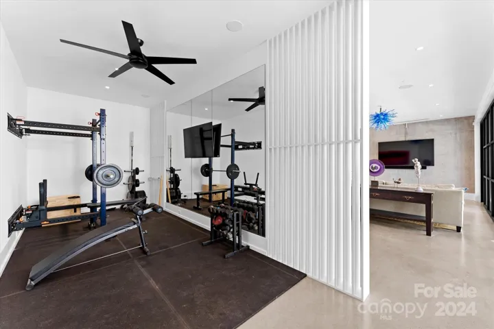 Lake- level gym.