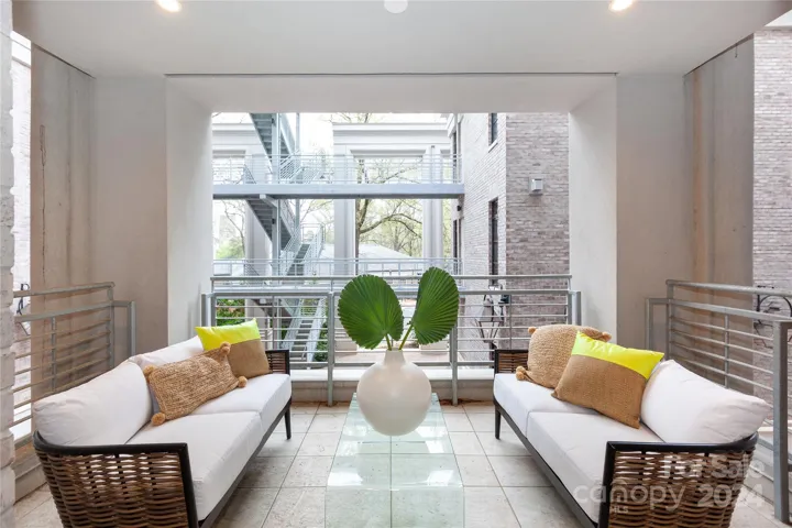 Covered terrace features a gas line for grilling