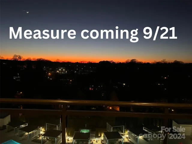 Fabulous sunsets nightly over the treetops!  Professional measurements coming Monday 9/23.