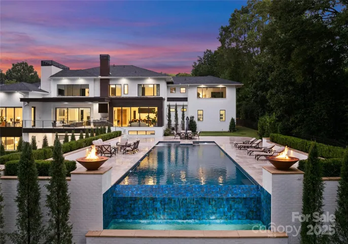 Pool with beautiful waterfall