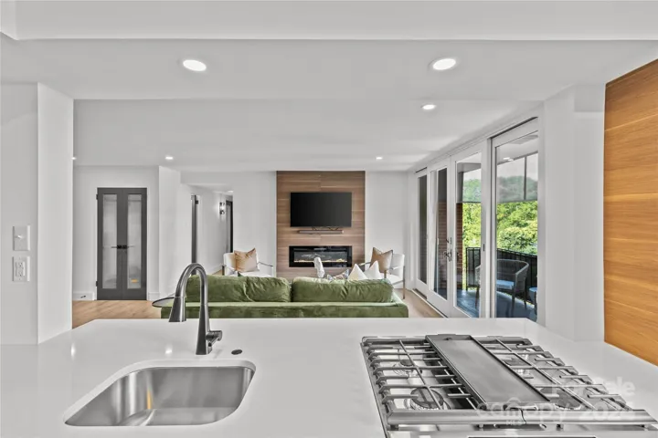 Kitchen is open to Living area