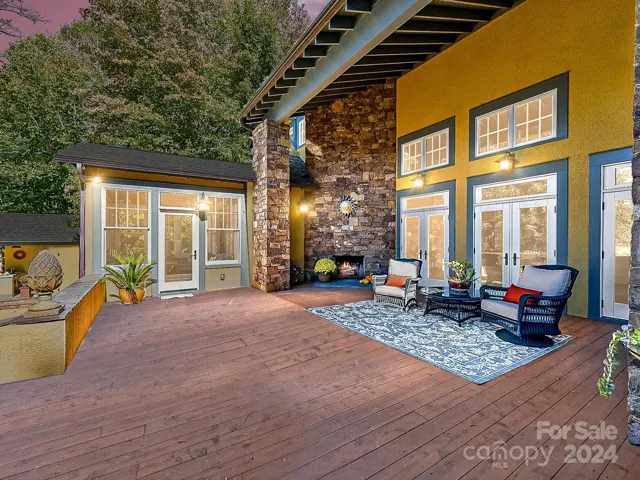 Relax on long summer nights or cool fall nights with a nice fire on your covered porch