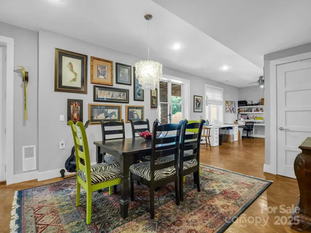 Lower level dining area