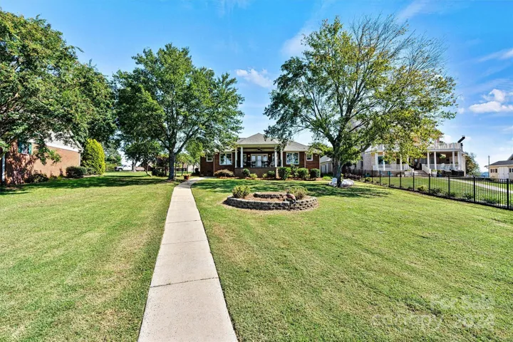 Paved path from dock to home