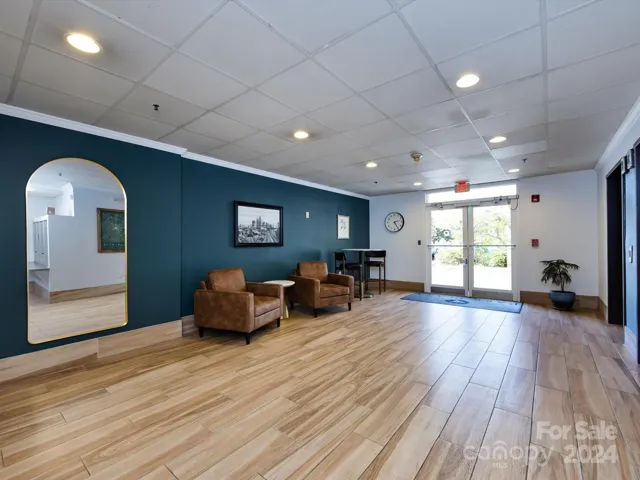 Lobby of building with elevators!