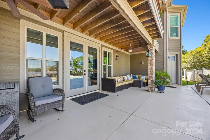 Covered patio.