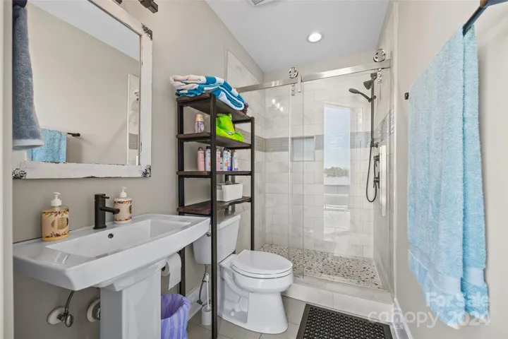 Cabana bath.  Bathroom #6. Accessible from the pool area.