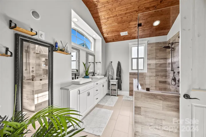 Luxurious primary spa bathroom.
