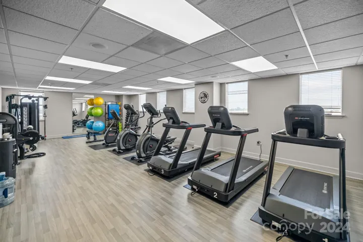 Ultimate convenience of a private, well-equipped fitness center. Outfitted with a variety of exercise equipment such as treadmills, stationary bikes, free weights, and strength-training machines the fitness center caters to different workout preferences and fitness levels.