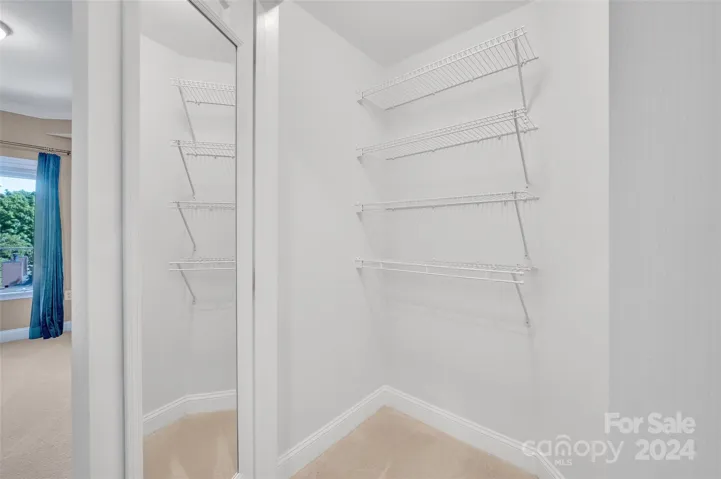 2 large walking closets in the primary bedroom.