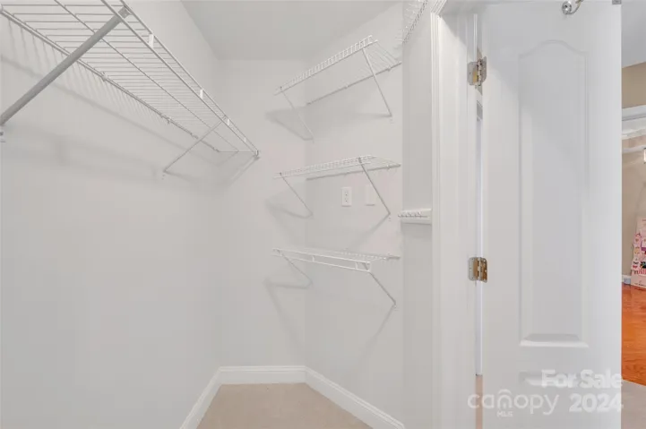 2 large walking closets in the primary bedroom.