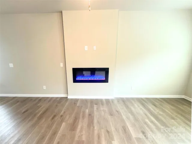 New modern linear fireplace