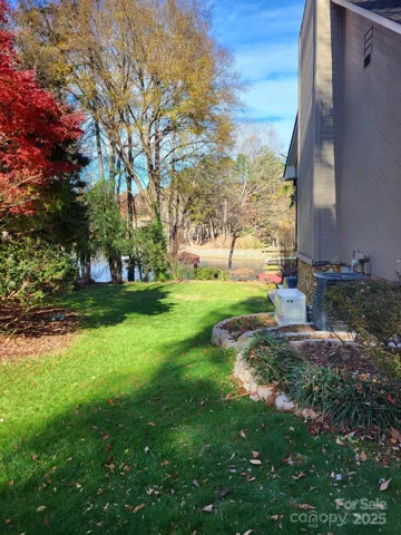 View from side of home...grass has just been reseeded and everything is in bloom!