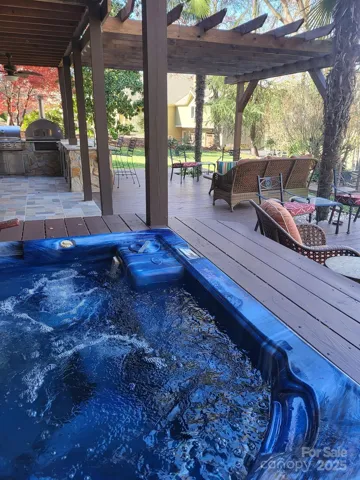 Relax, unwind, and enjoy your views from your hot tub.