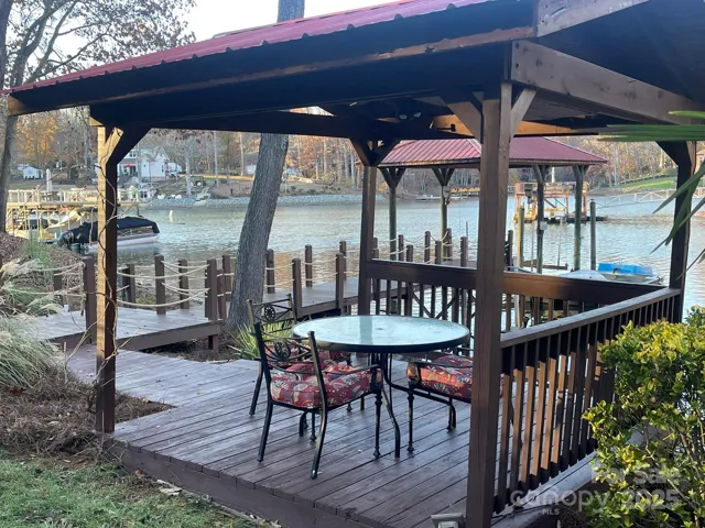 Enjoy the peacefulness in your gazebo on the water.