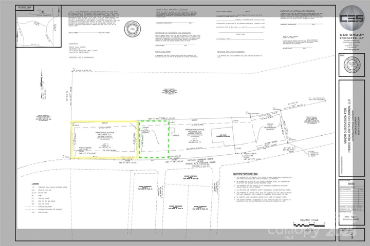 Green rectangle represents approx additional land available.