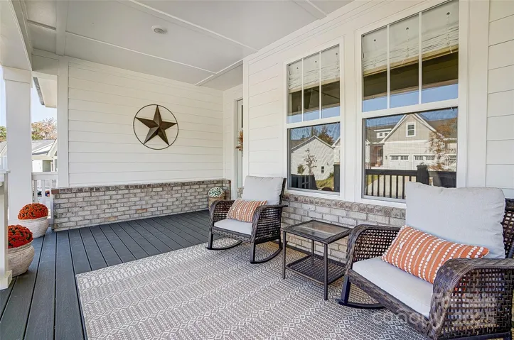 Welcoming covered front porch