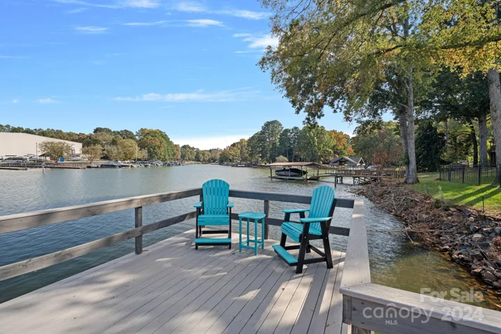 Seating area on dock