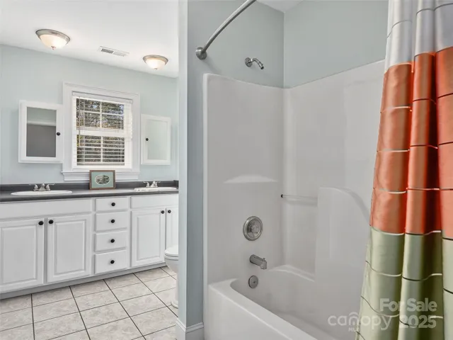 Upper level full bath with tub an shower