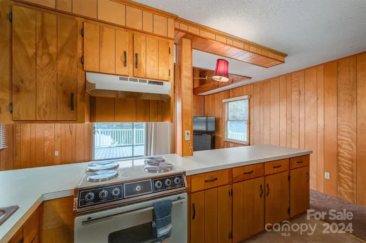 Kitchen with electric range