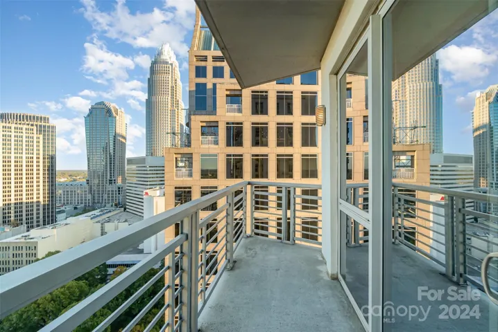 Great view from balcony and bedroom of BoA and Truist buildings