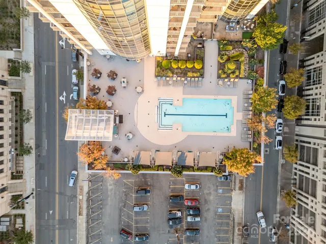 View from above of pool area