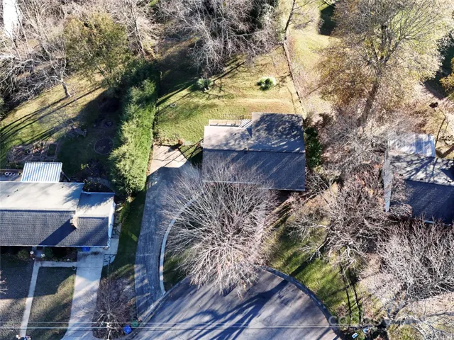 Aerial picture of home with yard