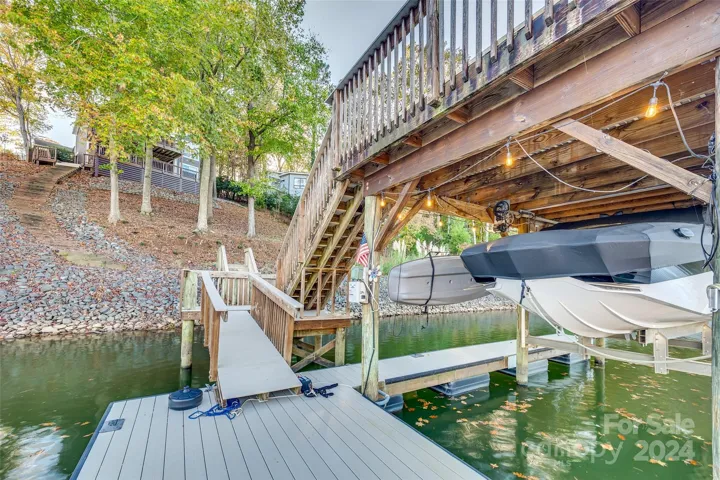 Generous-sized dock, perfect for accommodating your watercraft and leisure activities.