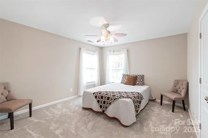 Second floor Guestroom #2 with double-door closet
