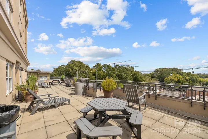 Rooftop terrace: an outdoor escape exclusively for residents with panoramic views of the surrounding cityscape.