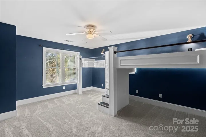 One of the bedrooms upstairs has fun built in loft style beds