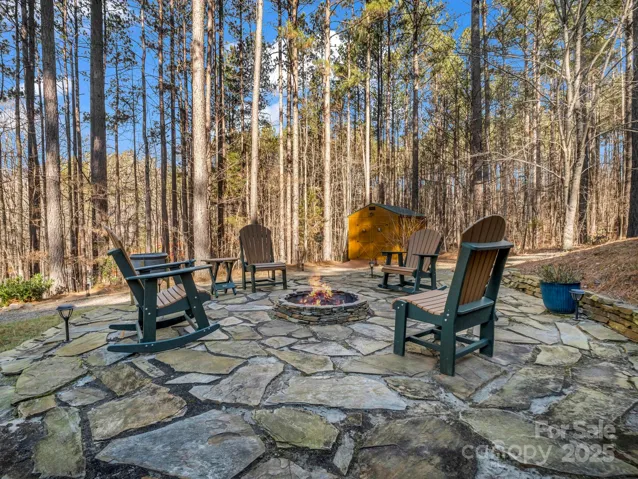 Stone Patio with firepit