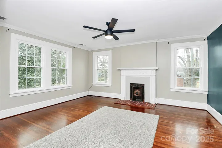 2nd bedroom on the 2nd floor with a coal fireplace (non-working)